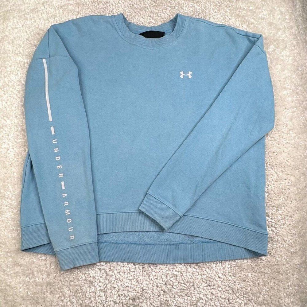 UnderβArmourβRivalβCrewβSweatshirtβBlue